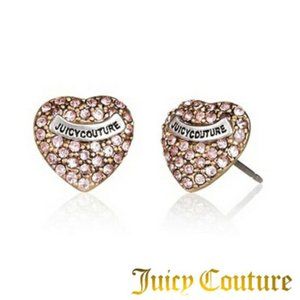Juicy Couture Pink Rhinestone Stud Earrings